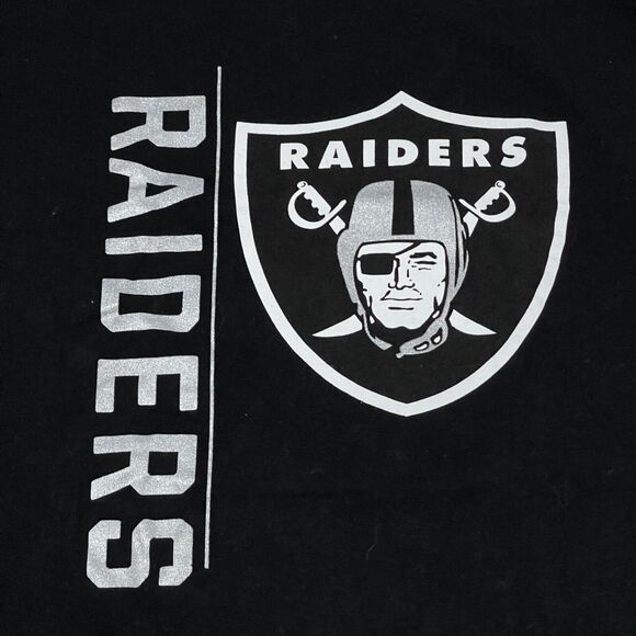Las Vegas Raiders Shirt Men Large Black NFL Football Graphic Tee 100% Cotton - Picture 2 of 7